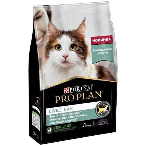 PRO PLAN LiveClear сухой корм для стерилизованных кошек Индейка