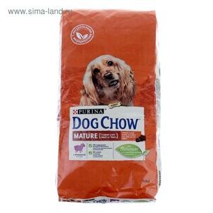 Сухой корм DOG CHOW MATURE для собак старше 5 лет, ягненок, 14 кг