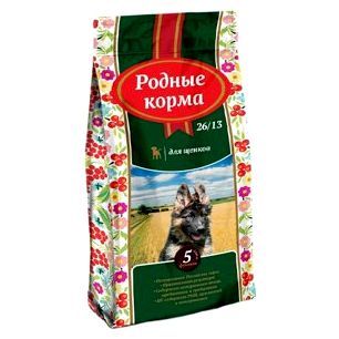 Родные корма 5 Русских фунтов сухой корм для щенков 26/13 2,045кг, 1 шт