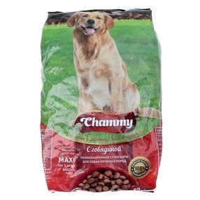 Сухой корм Chammy для собак крупных пород, говядина, 12 кг