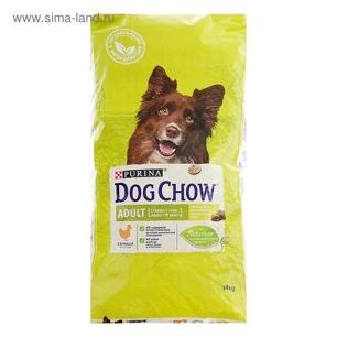 Сухой корм DOG CHOW для собак, курица, 14кг