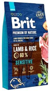 Корм Brit Premium by Nature Sensitive сухой корм для собак с чувствительным пищеварением (Ягненок и рис, 8 кг.)