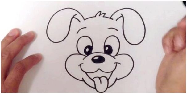 Нарисуйте уши собаки