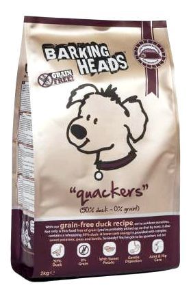 Сухой корм для собак Barking Heads Quackers Grain Free, беззерновой, утка и батат, 12кг