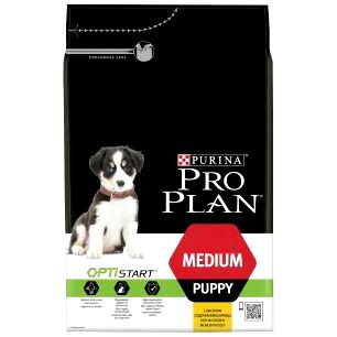 Сухой корм Purina Pro Plan для щенков средних пород, курица с рисом, пакет, 3 кг