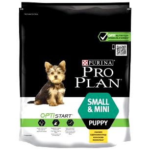 Сухой корм Purina Pro Plan для щенков мелких и карликовых пород, курица с рисом, пакет, 700 г
