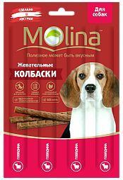 Лакомство Molina Жевательные колбаски для собак 20 г