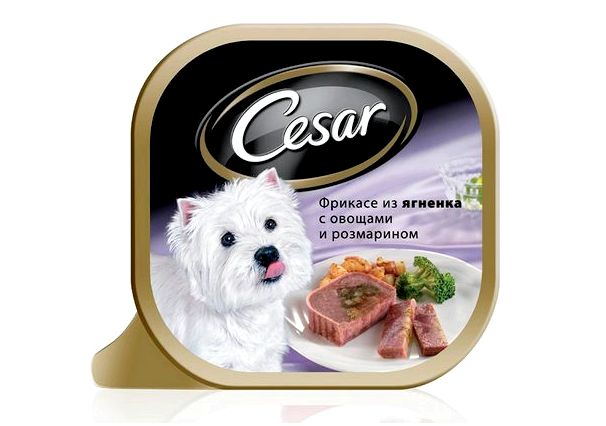Цезарь для собак фрикасе из ягненка (овощи и розмарин)