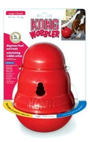Конг Интерактивная игрушка Wobbler (Воблер) для лакомств, пластик, в ассортименте, Kong