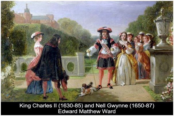 Edward Matthew Ward - King Charles II and Nell Gwynne