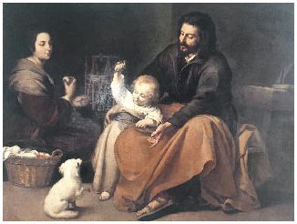 Историческая картина Эстебана Бартоломе «Святое семейство» 
