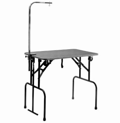 ПетЛайн Грумерский стол TP15436-1 Профи складной с колёсами, ручкой и кронштейном, 92*60*83 см, 13 кг, PetLine