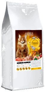 Сухой корм для взрослых котов крупных пород HOME FOOD индейка-креветка+хондро 3кг
