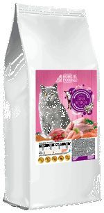 Сухой корм для взрослых котов Британской породы HOME FOOD индейка-телятина (2 мяса) 3 кг