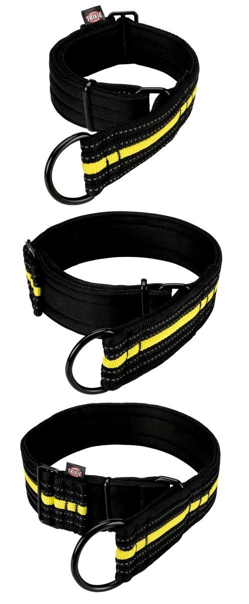 Трикси Ошейник-удавка Fusion Sporting со светоотражающими элементами для собак, в ассортименте, нейлон, черный/желтый, Trixie