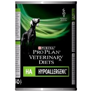 Консервированный корм Purina Pro Plan Veterinary Diets HA для щенков и взрослых собак, для снижения непереносимости ингредиентов и питательных веществ, консерва, 400 г