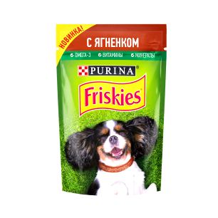 Влажный корм Purina Friskies для взрослых собак, с ягненком, пауч, 85 г