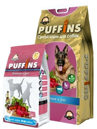 Сухой корм PUFFINS «Ягненок и рис»