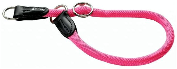 Хантер Ошейник-удавка для собак Freestyle Neon (Фристайл Неон), нейлон, розовый неон, 55 см, обхват шеи 55 см, диаметр 1 см, Hunter